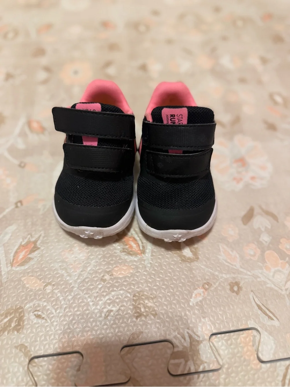 Nike Black and Pink Kids Sneakers